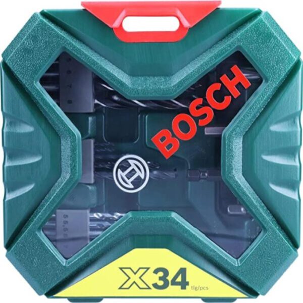 Bosch – 34 Piece Classic Drill Bit And Screwdriver Bit Set / Wood, Masonry & Metal, Accessories For Drills