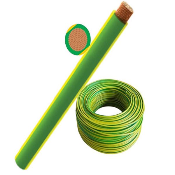 RR Multi Strand Pure Copper Single Core Flexible Cables Roll (1mm, Yellow Green)